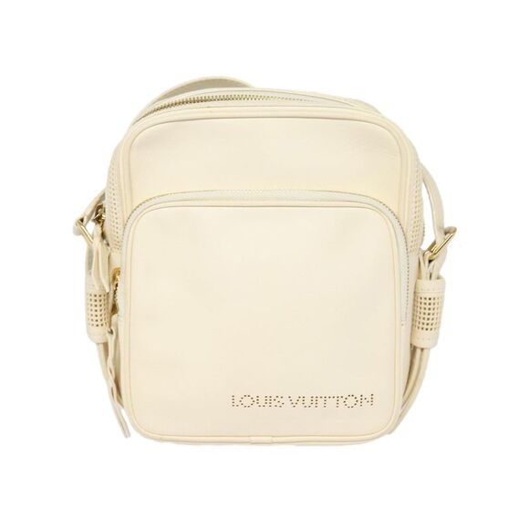 Pre Loved Louis Vuitton Bequia Unisex White Shoulder Bags - Picture 2 of 8